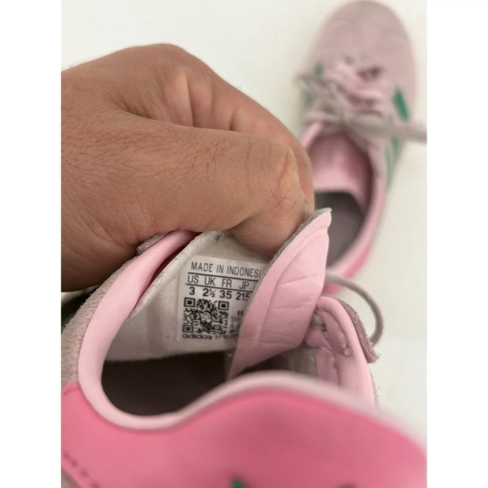 Adidas Sneakers Girls 3 Purple Gazelle IG0669 Green Pink Gum Sole Suede‎ Retro